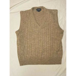 Vintage MERVYN'S COLLECTION Men's Tan Sweater Vest Sz XL